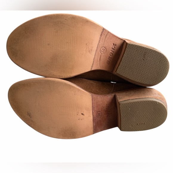 Bx by Bronx Knee High Laceup Suede Tan Camel Pull On Boot Boho Festival Sz 36 - Picture 6 of 14